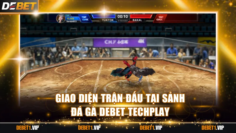 Giao diện trận đấu tại sảnh đá gà DEBET Techplay